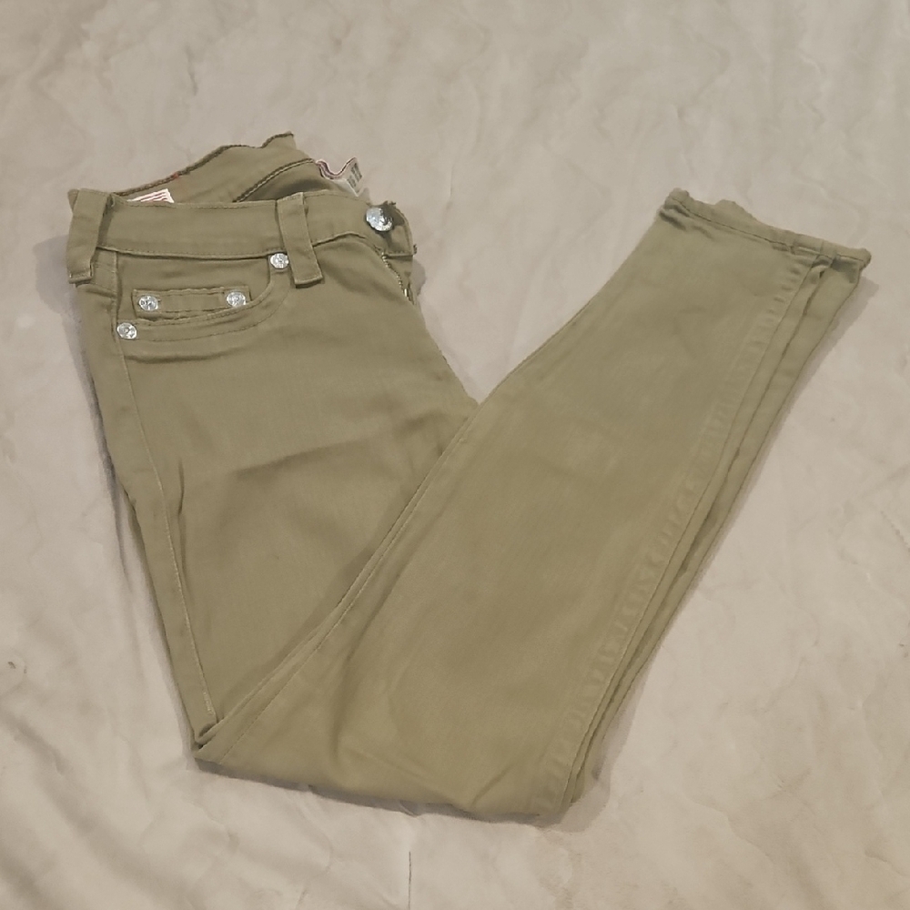 True Religion Green Skinny Jeans Soft Denim